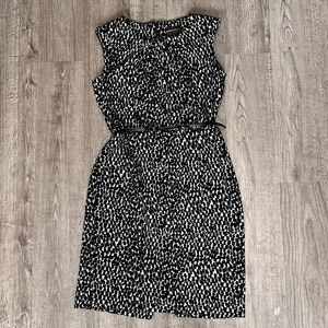 Dana Buchman Black and White Patterned Dress